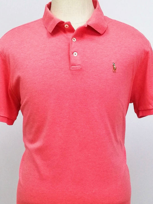 Camiseta Polo Ralph Lauren 🏇🏼 color rosado magenta Talla XL Entalle Custom Slim Fit