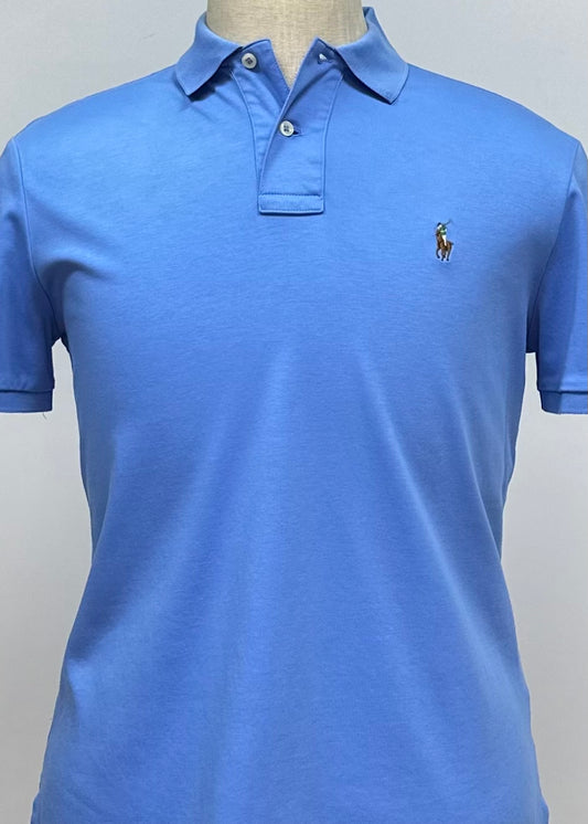 Camiseta Polo Ralph Lauren 🏇🏼 Pima color Celeste Talla M Entalle Regular