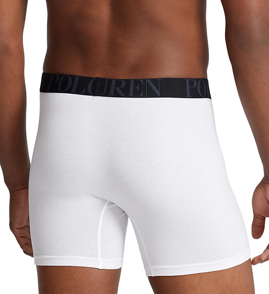 Paquete de 3 Boxer Briefs Polo Ralph Lauren 🏇🏼 Classic Fit Tela algodón stretch color azul, blanco y con diseño de rayas Talla M