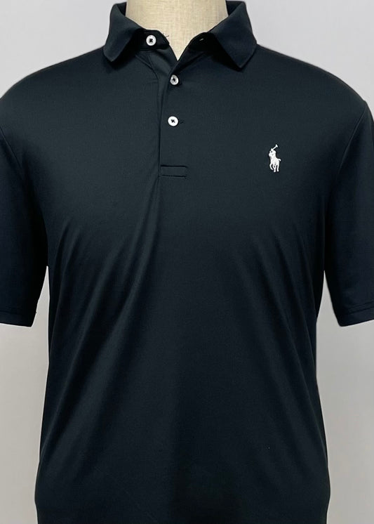 Camiseta Polo Ralph Lauren 🏇🏼 Tela performance color negro Talla M Entalle Clásico