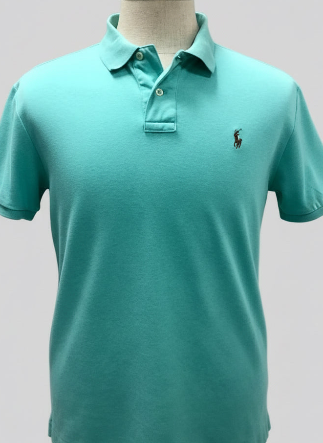Camiseta Polo Ralph Lauren 🏇🏼 color turquesa Talla M Entalle Regular