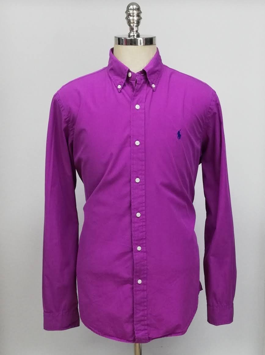 Camisa de botones Polo Ralph Lauren 🏇🏼 color morado intenso Talla L Entalle Regular