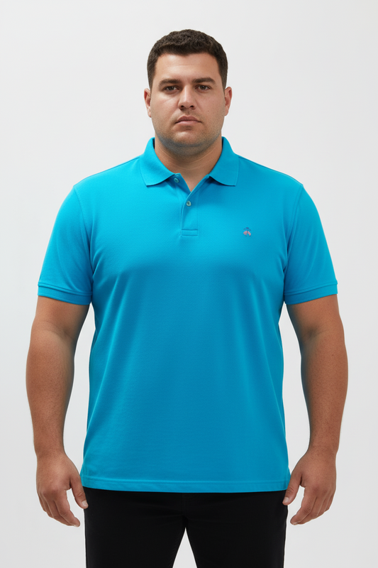 Camiseta Polo Brooks Brothers 🐑 color turquesa intenso Talla XXL Entalle Slim Fit
