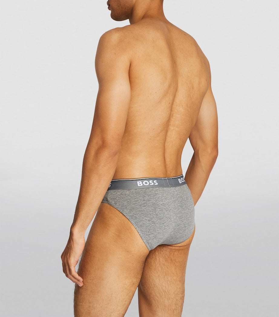 Paquete de 3 Calzoncillos a la cintura Hugo Boss 🇩🇪 - Tela algodon stretch en color negro y gris Talla S