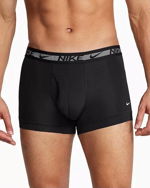 Paquete de 3 Calzoncillos tipo Boxer Nike Dri-Fit Ultra Stretch Micro - Tela dry-fit en color negro Talla XXL