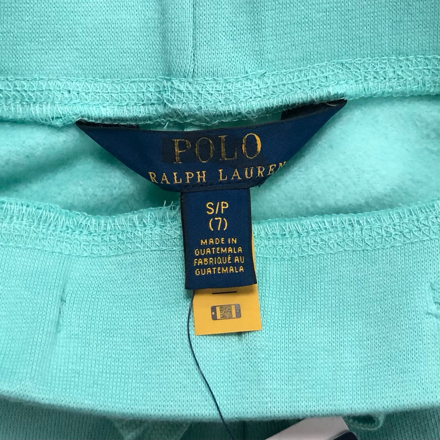 Pantalon Jogger de niña Polo Ralph Lauren 🏇 color turquesa con logo en plateado Talla 7