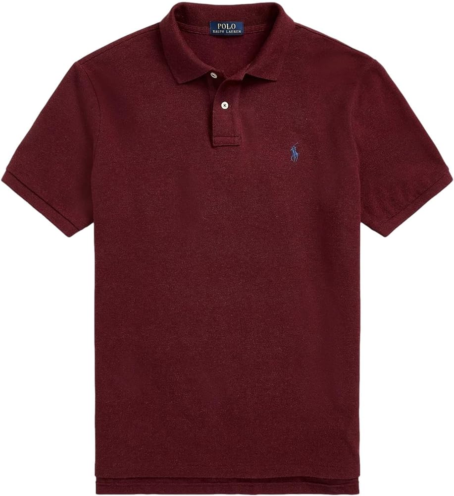 Camiseta Polo Ralph Lauren 🏇🏼 Pima color rojo oscuro Talla M, L, XL y XXL Entalle Regular