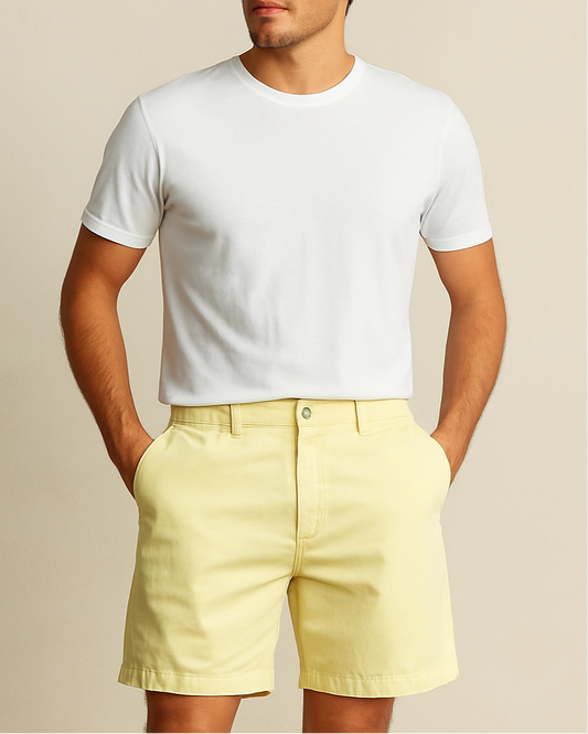 Short Casual Vineyard Vines 🐳 color amarillo claro talla 34