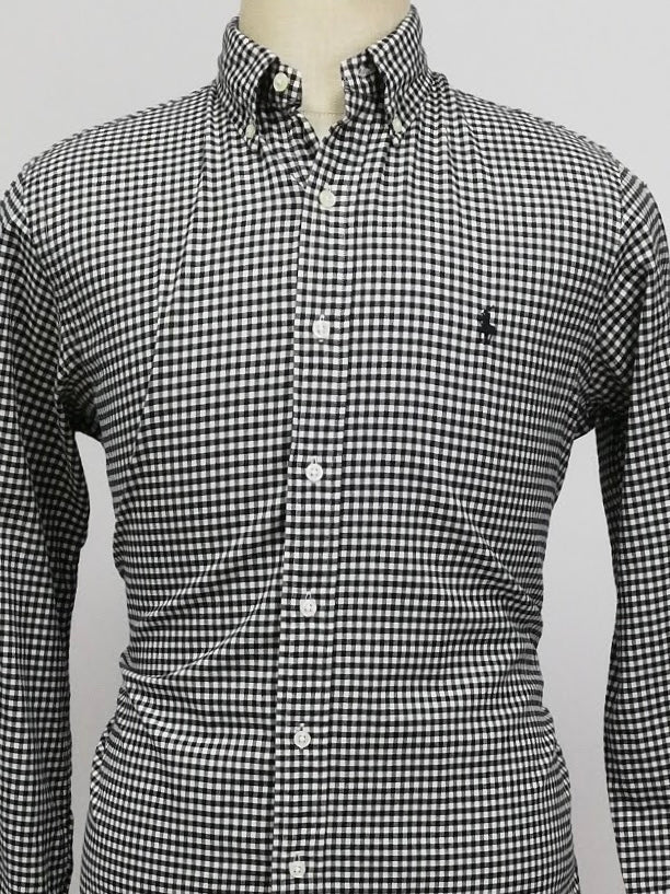 Camisa Polo Ralph Lauren 🏇🏼 con patron de cuadros gingham en negro y blanco Talla M Entalle Regular (ver descripción)