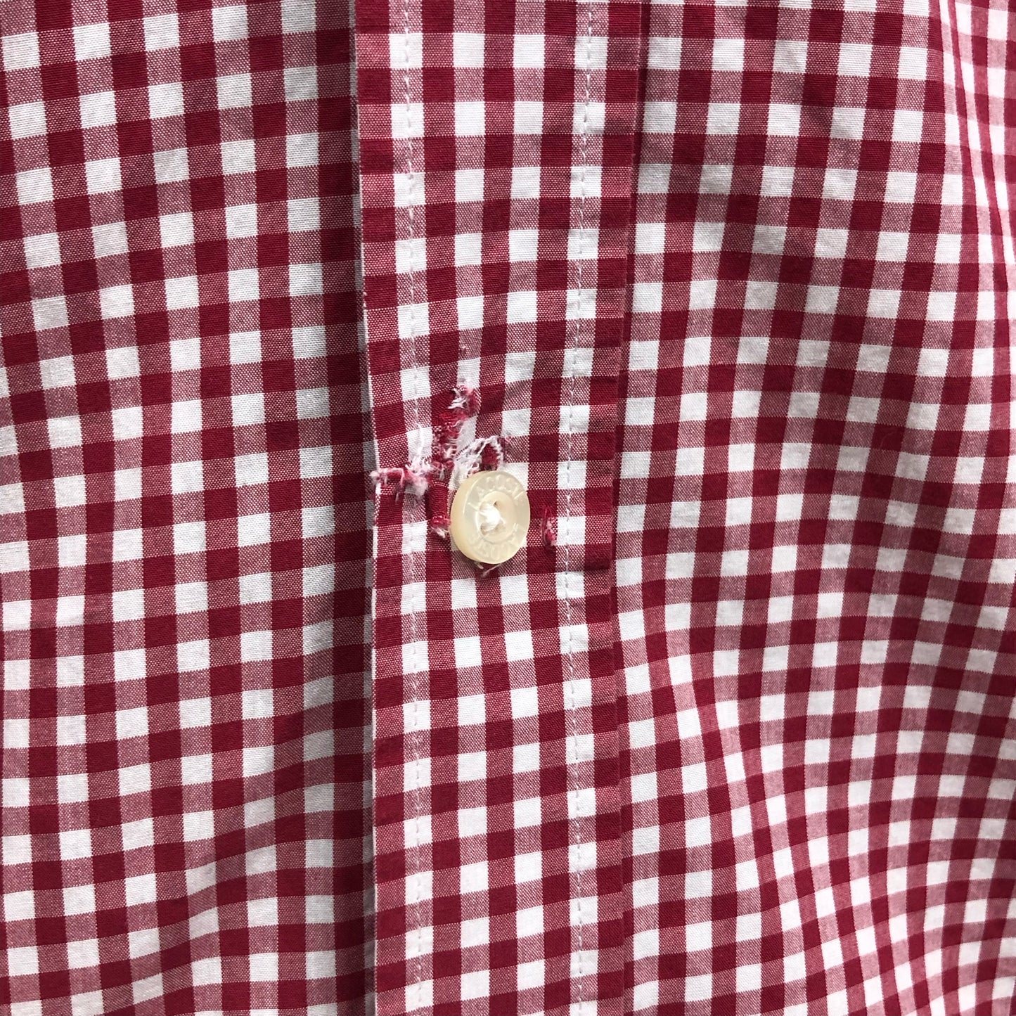 Camisa Lacoste 🐊 con patron de cuadros gingham rojo y blanco Talla S Entalle Regular (ver descripción)