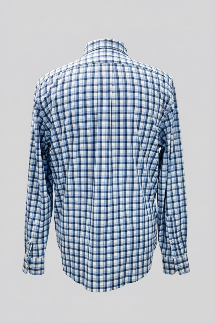 Camisa de botones Vineyard Vines 🐳 Performance de cuadros en celeste, azul y blanco Talla XL Entalle Slim Fit