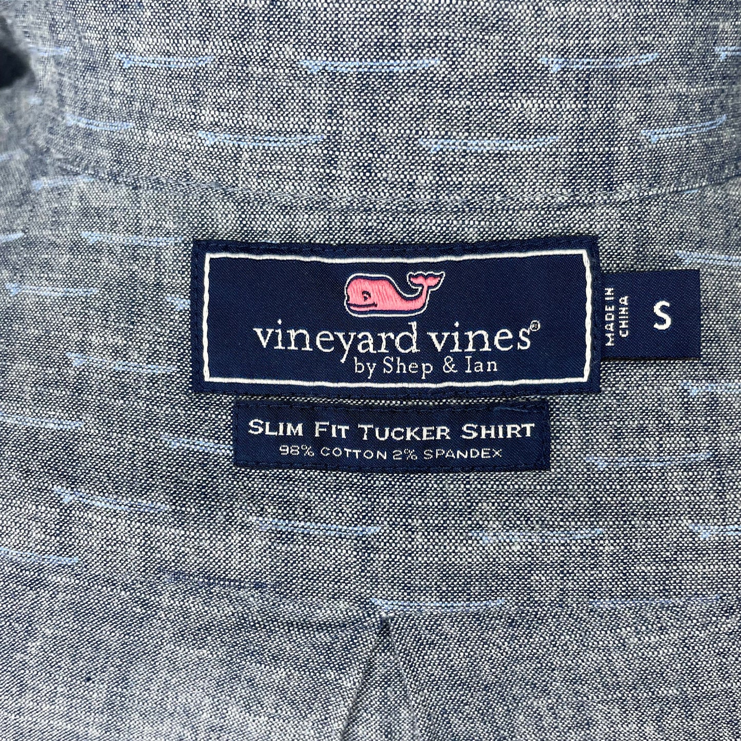 Camisa de cuadros Vineyard Vines 🐳 de jeans color gris oscuro Talla S Entalle Slim Fit