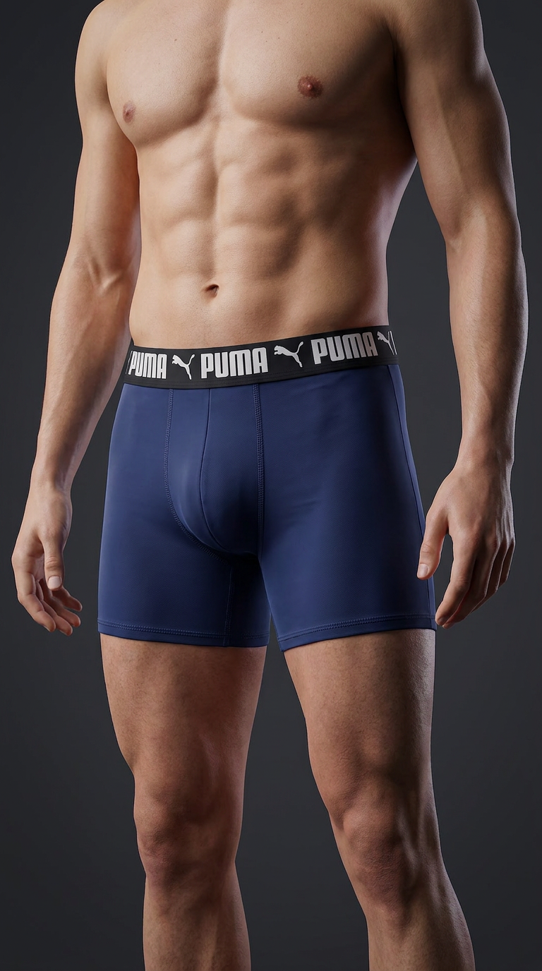 Boxers Briefs Puma 🐆 Tela con spandex color azul oscuro Talla L