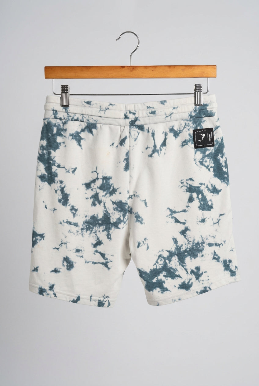 Short Lounge Gymshark 🏋🏼‍♂️ color blanco con tie-dye en gris Talla M (ver descripción)