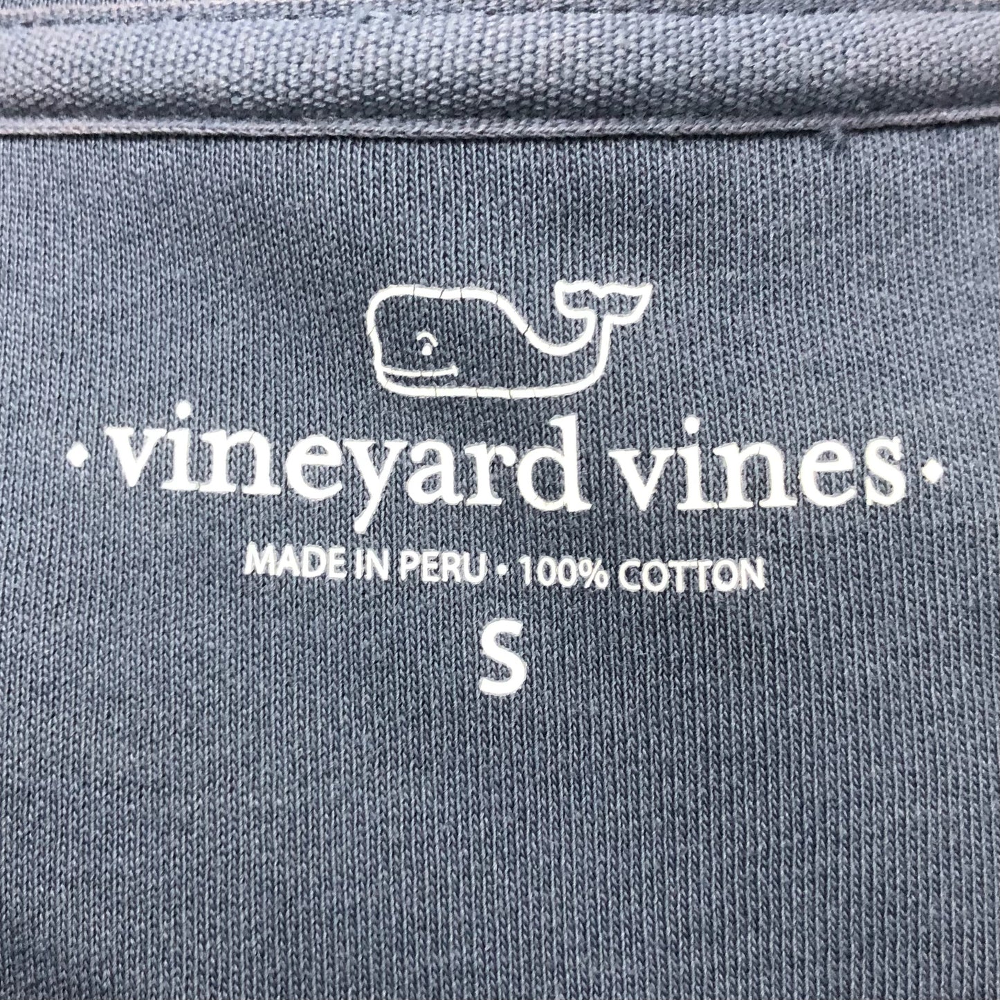 Sueter Jersey Vineyard Vines 🐳 con  franjas en gris y azul navy Talla S