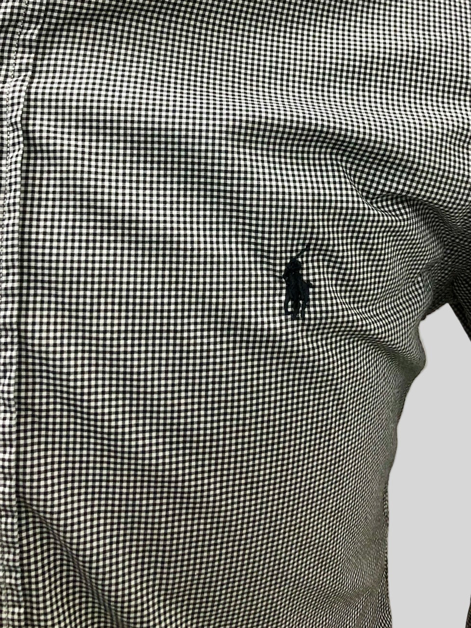 Camisa de botones Polo Ralph Lauren 🏇🏼 de cuadros finos negro y blanco Talla L Entalle Slim Fit
