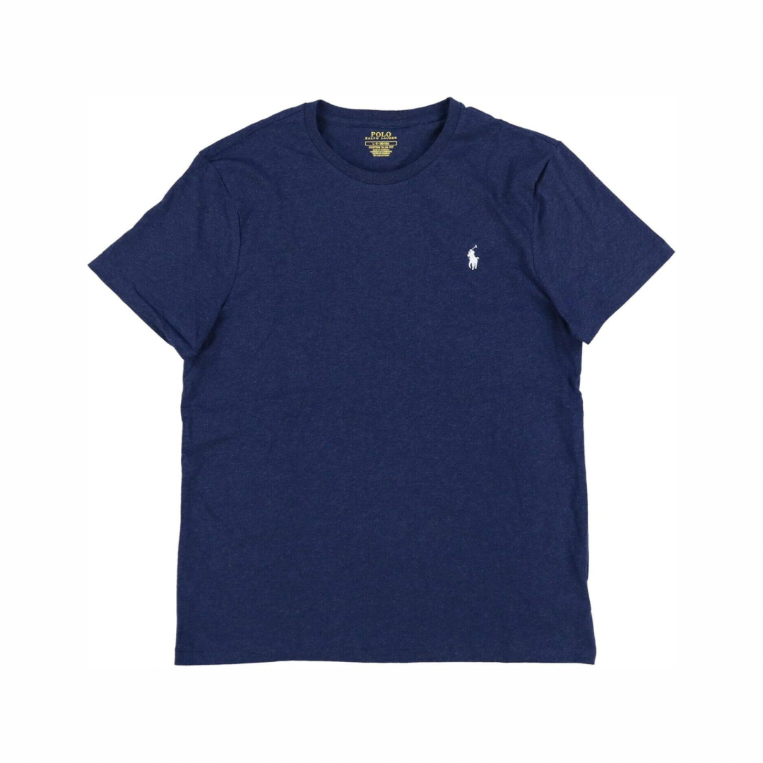 Camiseta cuello Redondo Polo Ralph Lauren 🏇🏼 color azul navy manga corta Talla L Entalle Custom Slim Fit