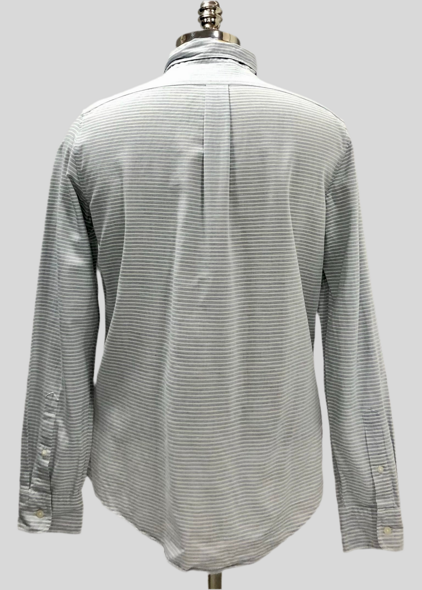 Camisa de botones Vineyard Vines 🐳 De lino de rayas en color gris y blanco Talla S Entalle Slim Fit