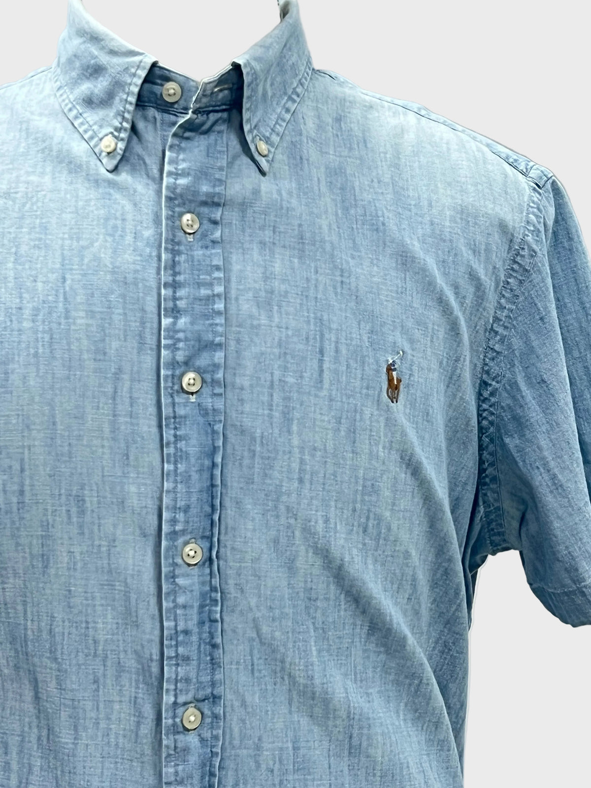 Camisa de botones Polo Ralph Lauren 🏇🏼 de jeans en color Celeste Talla XL Entalle Clásico (ver descripción)