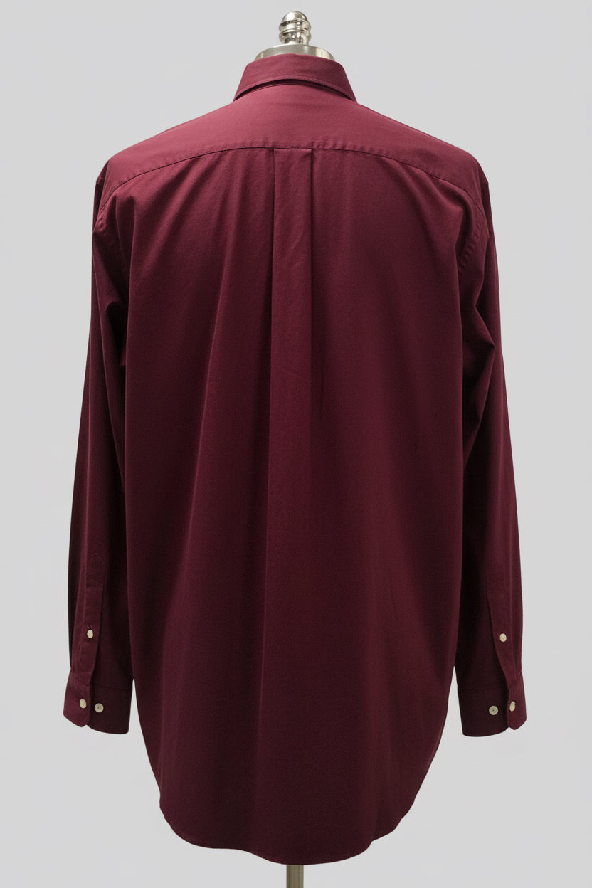 Camisa de botones Polo Ralph Lauren 🏇🏼 Oxford en color rojo oscuro Talla XXL Entalle Regular
