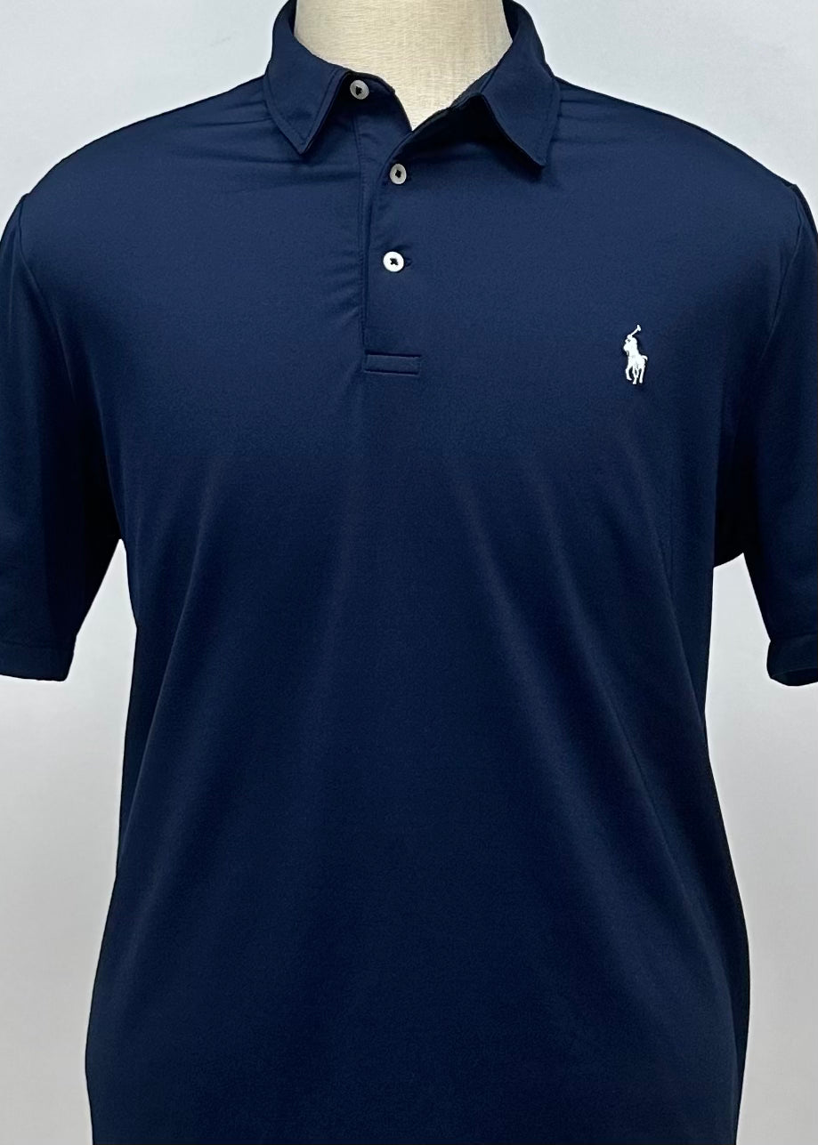 Camiseta Polo Ralph Lauren 🏇🏼 Tela performance color azul navy Talla L Entalle Regular