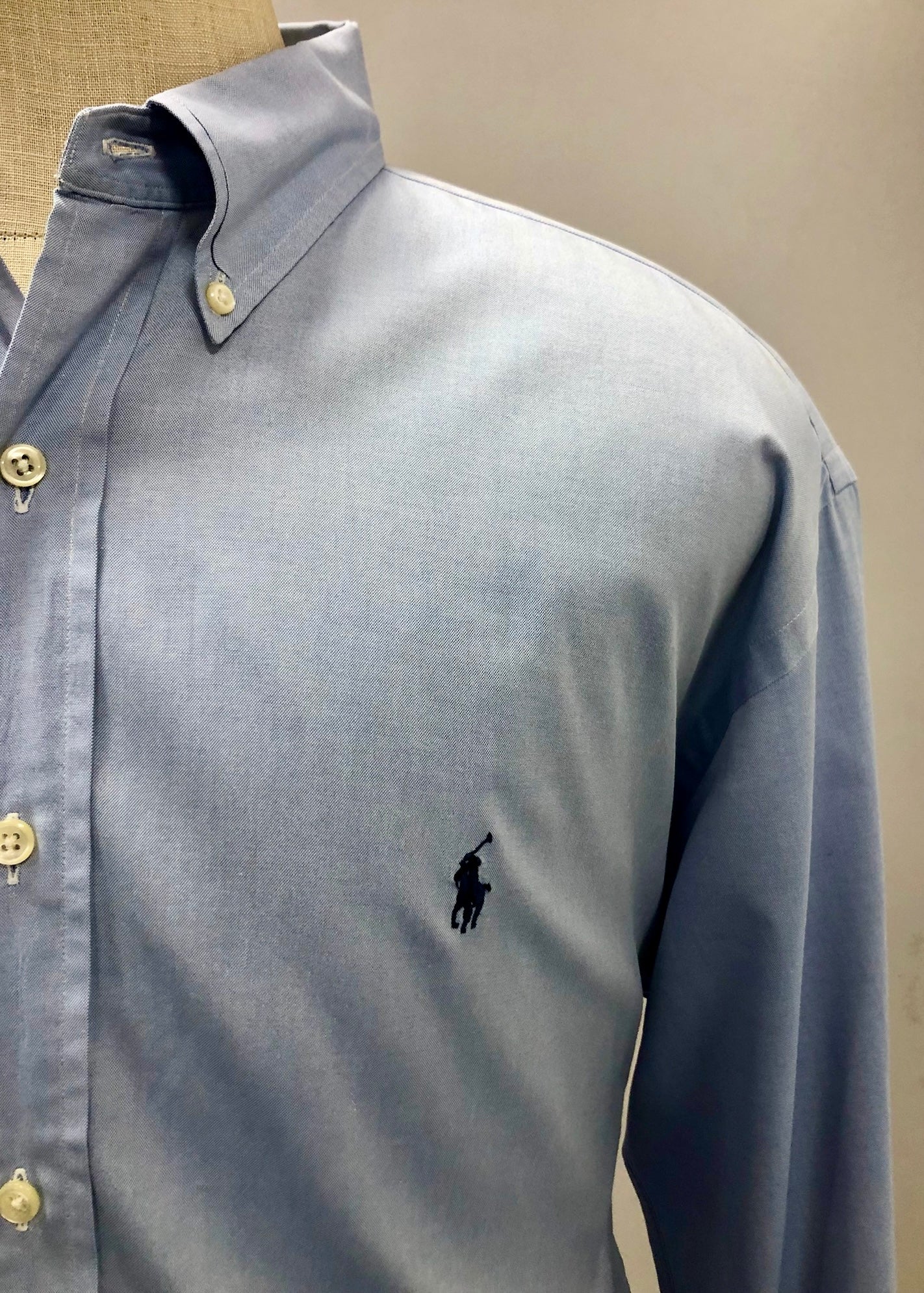 Camisa de botones Polo Ralph Lauren 🏇🏼 en color Celeste Talla XL Entalle Clásico