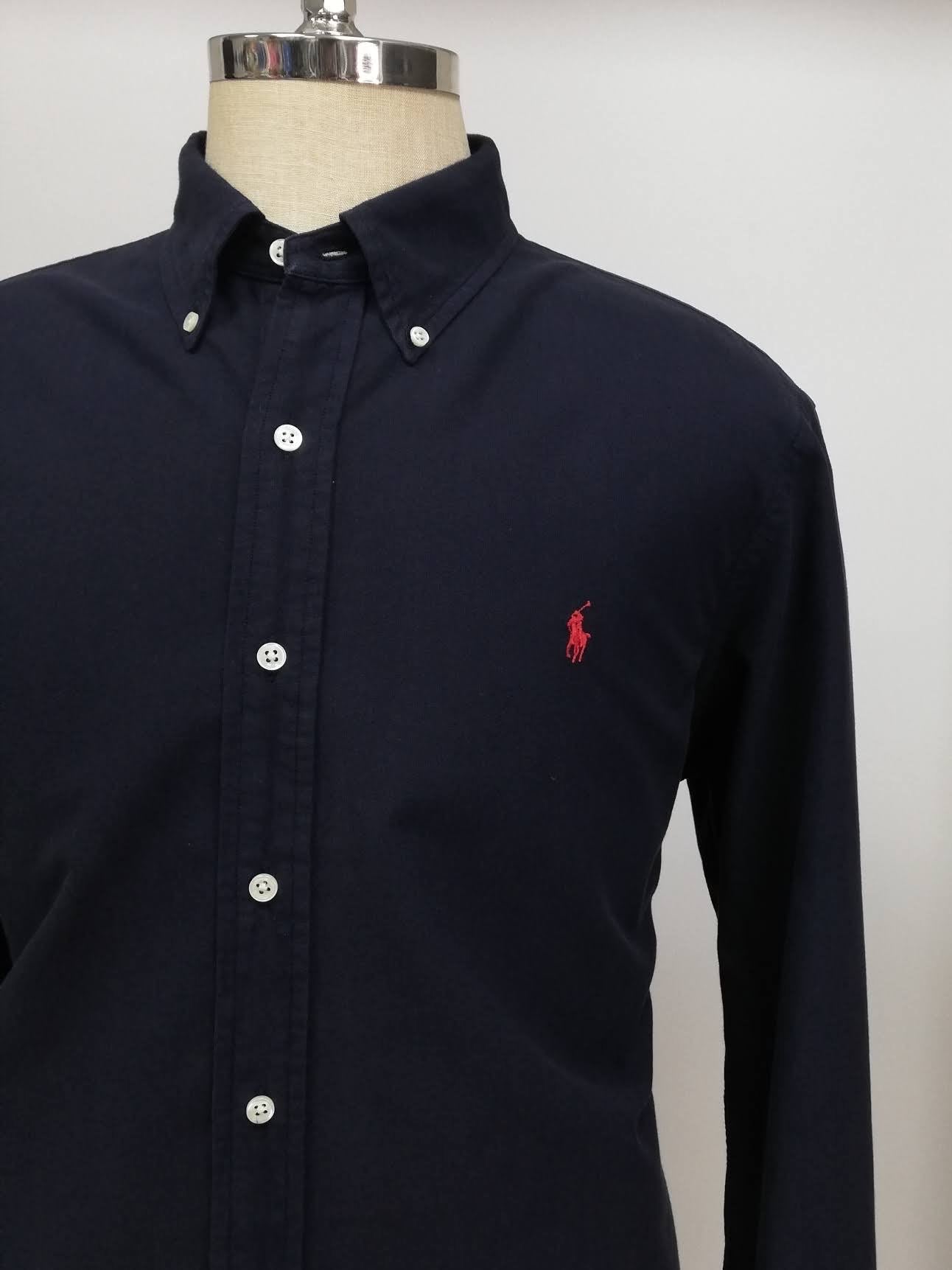Camisa de botones Polo Ralph Lauren 🏇🏼 en color negro Talla XL Entalle Clásico