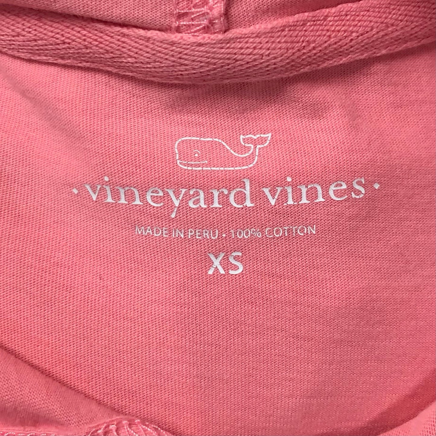 Camiseta con capucha Vineyard Vines 🐳 color rosado con Diseño de Ballena Talla XS