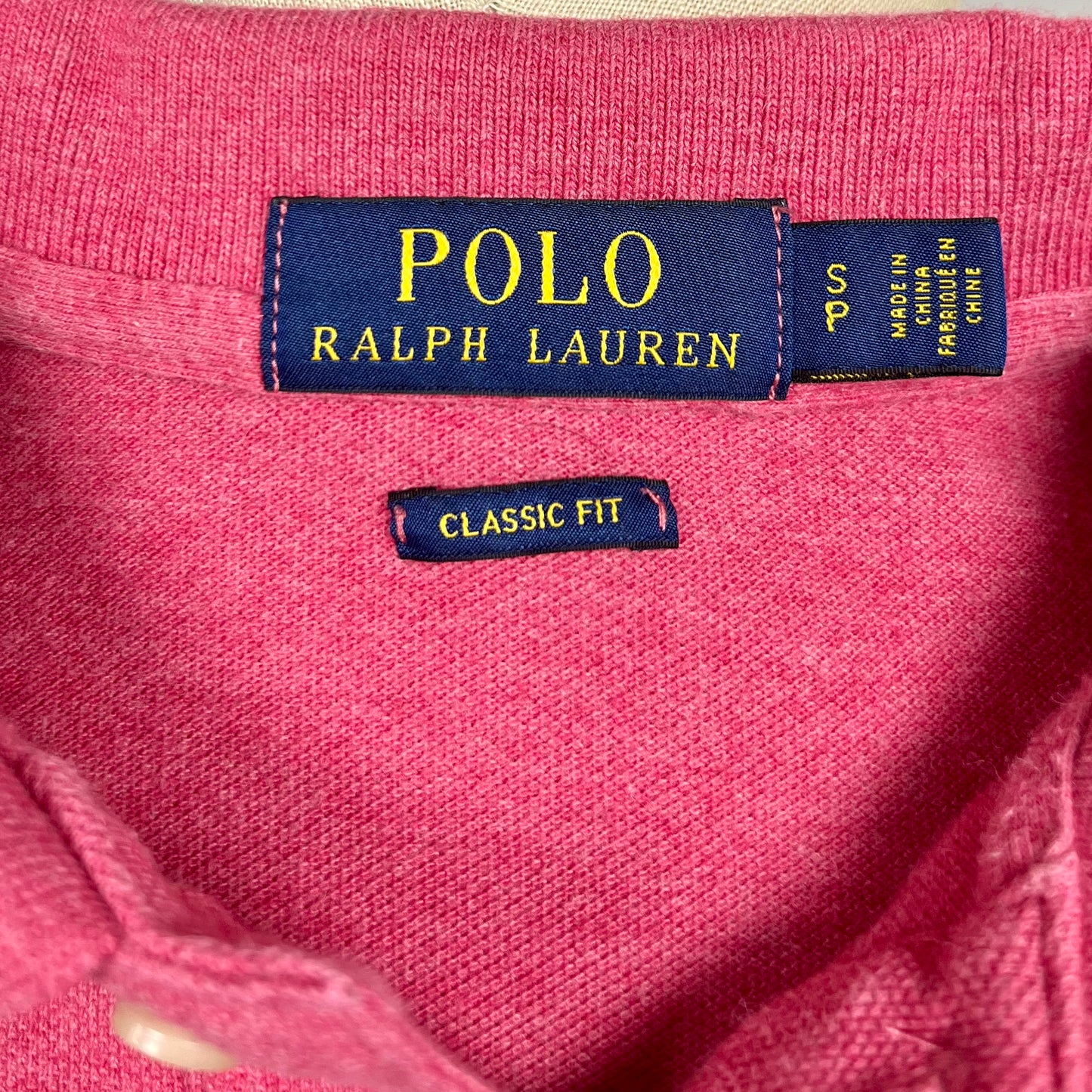 Camiseta Polo Ralph Lauren 🏇🏼color rosado magenta Talla S Entalle Clásico