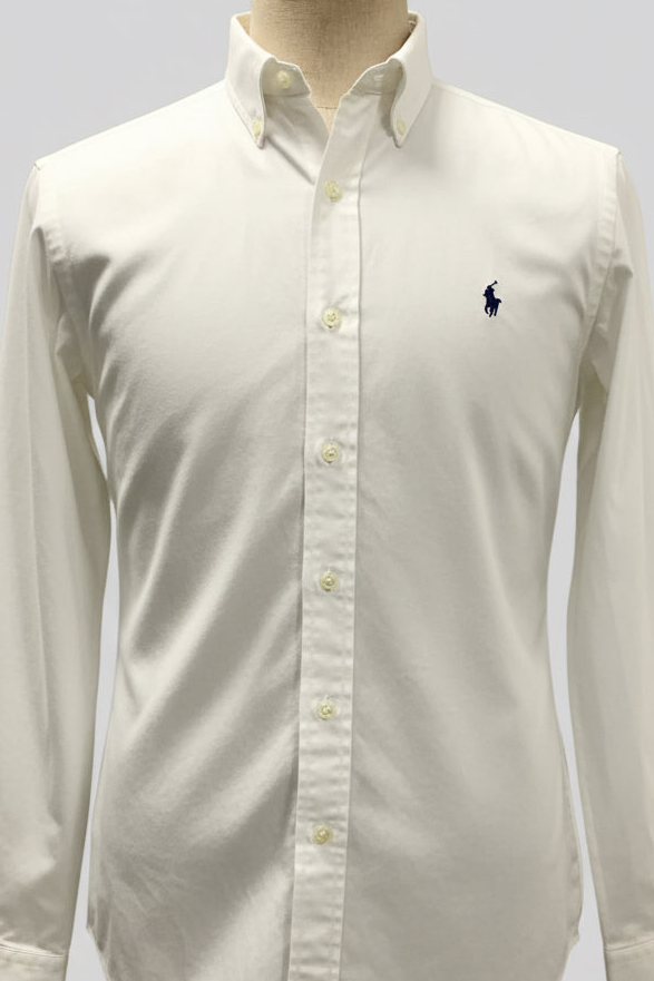 Camisa de botones Polo Ralph Lauren 🏇🏼  en color blanco Talla M Entalle Regular (ver descripción)