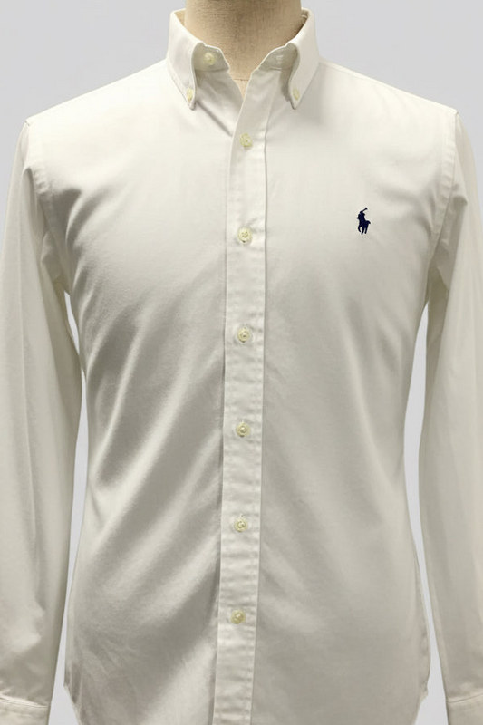 Camisa de botones Polo Ralph Lauren 🏇🏼  en color blanco Talla M Entalle Regular (ver descripción)