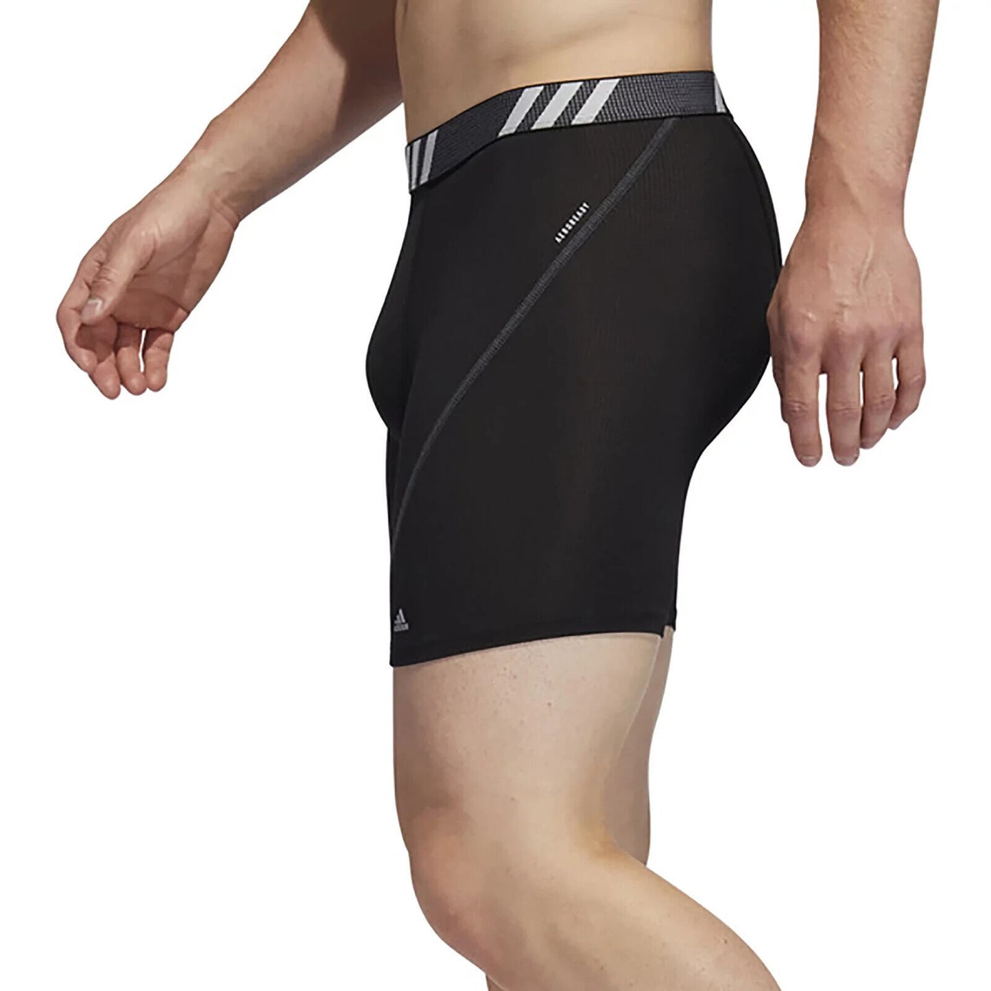 Combo de 3 Boxers Briefs Adidas Tela Performance color Negro y gris Talla 3XL