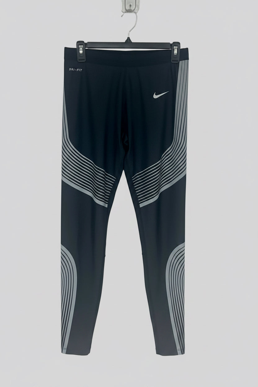 Mallas de entrenamiento licra Nike ✔️ Pro Dri-FIT de hombre color negro con diseño lineal en gris Talla XL