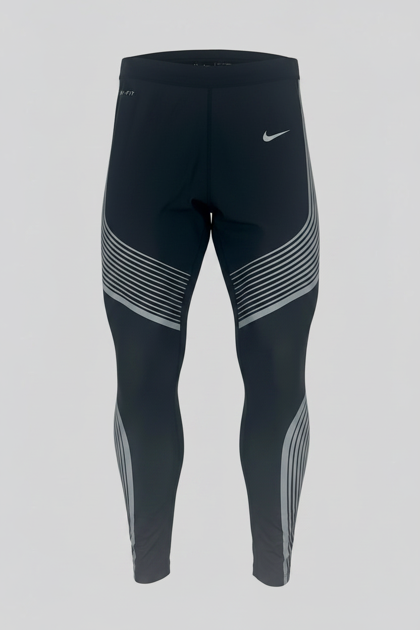 Mallas de entrenamiento licra Nike ✔️ Pro Dri-FIT de hombre color negro con diseño lineal en gris Talla XL