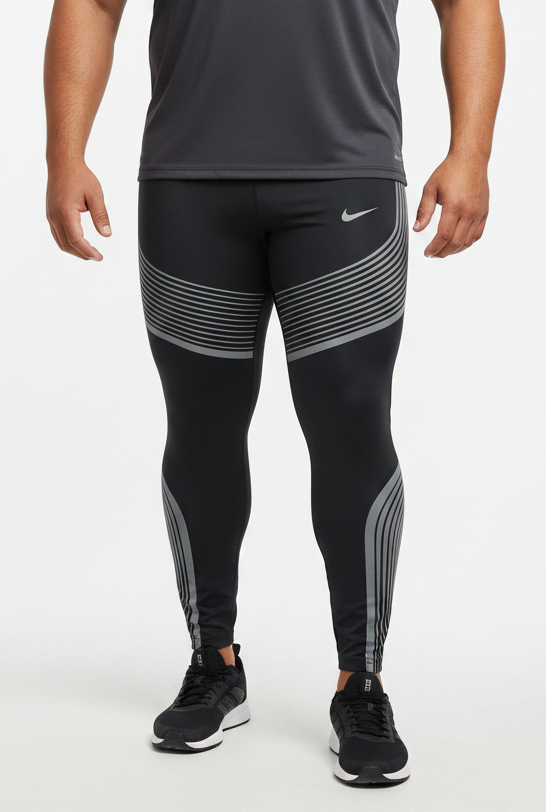 Mallas de entrenamiento licra Nike ✔️ Pro Dri-FIT de hombre color negro con diseño lineal en gris Talla XL