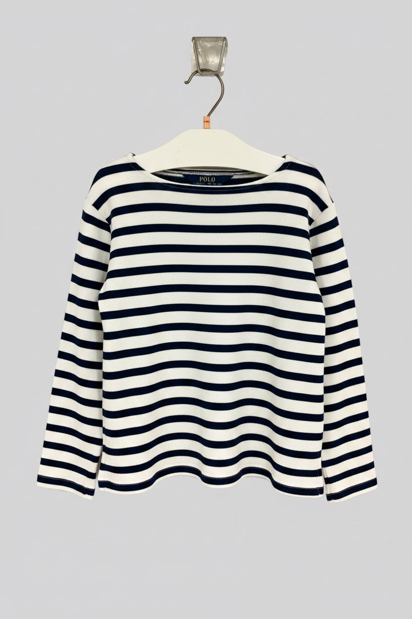 Sueter Jersey de niña Polo Ralph Lauren 🏇🏼 De rayas en color negro y blanco Talla S (6X)