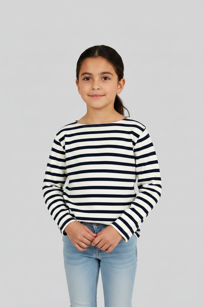 Sueter Jersey de niña Polo Ralph Lauren 🏇🏼 De rayas en color negro y blanco Talla S (6X)