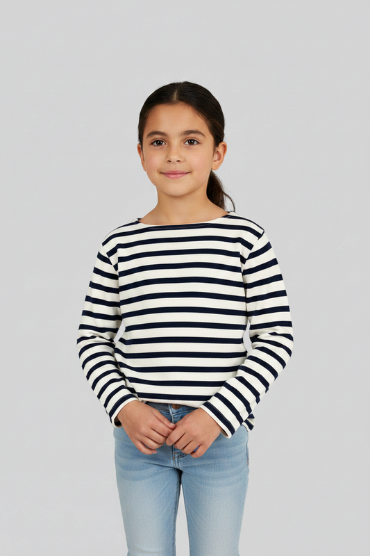 Sueter Jersey de niña Polo Ralph Lauren 🏇🏼 De rayas en color negro y blanco Talla S (6X)