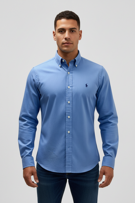 Camisa de botones Polo Ralph Lauren 🏇🏼 en color Celeste Talla M Entalle Regular