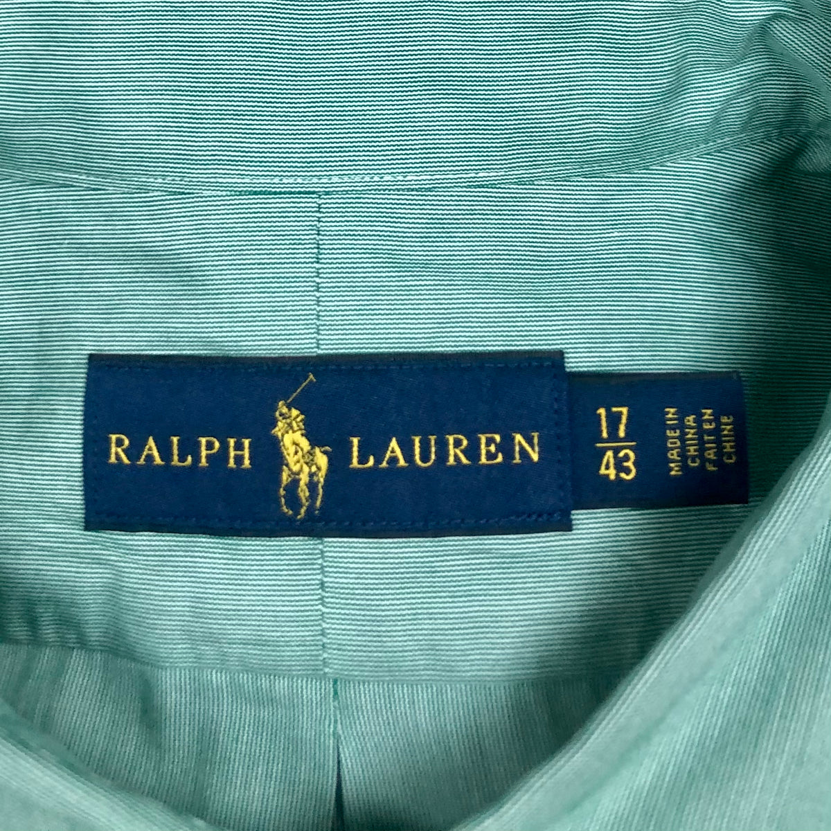 Camisa de botones Polo Ralph Lauren 🏇🏼 con rayas finas en color verde menta y blanco Talla XL Entalle Regular