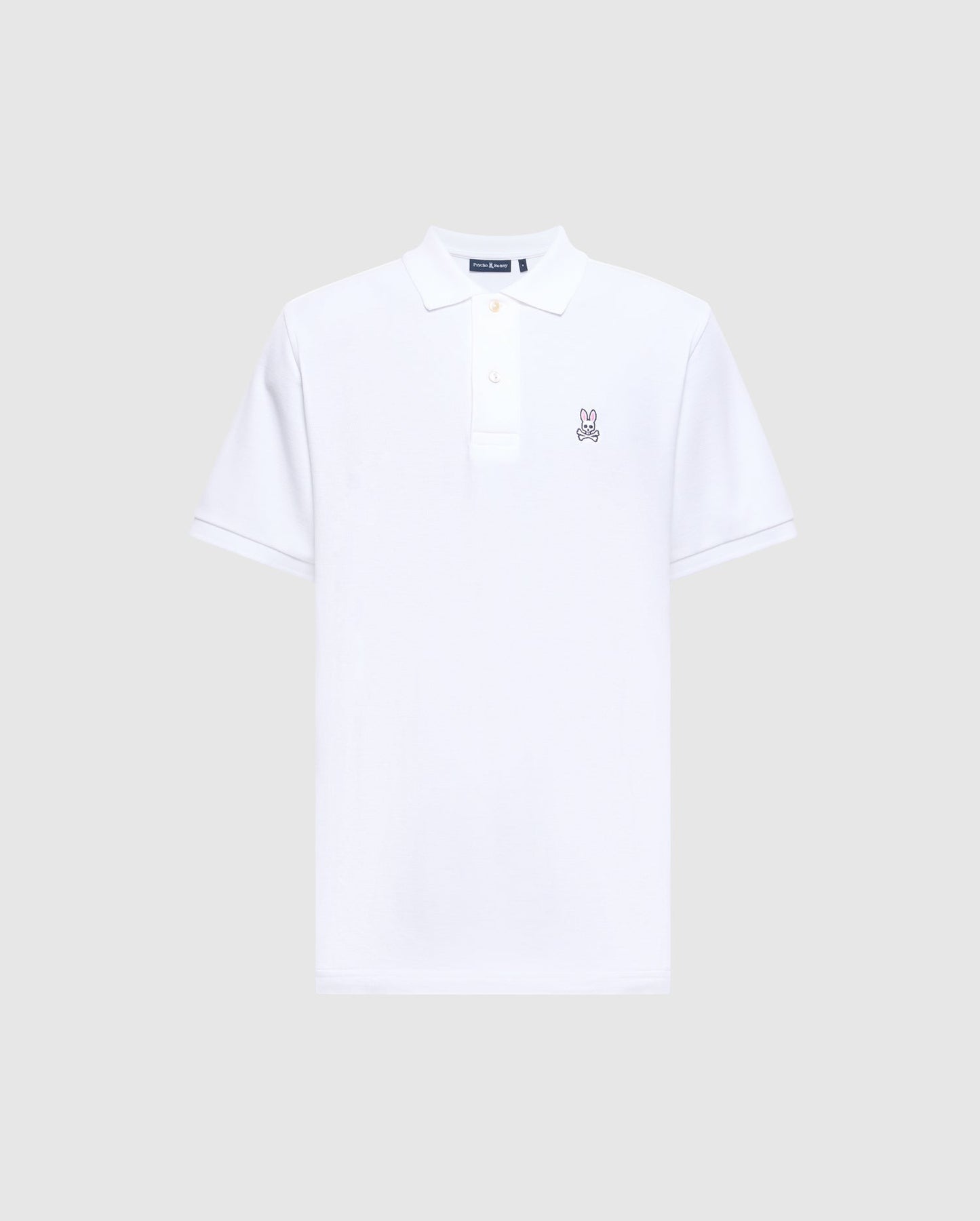 Camiseta Polo Psycho Bunny 🐰  color blanco clásico Talla 5XL Entalle Regular