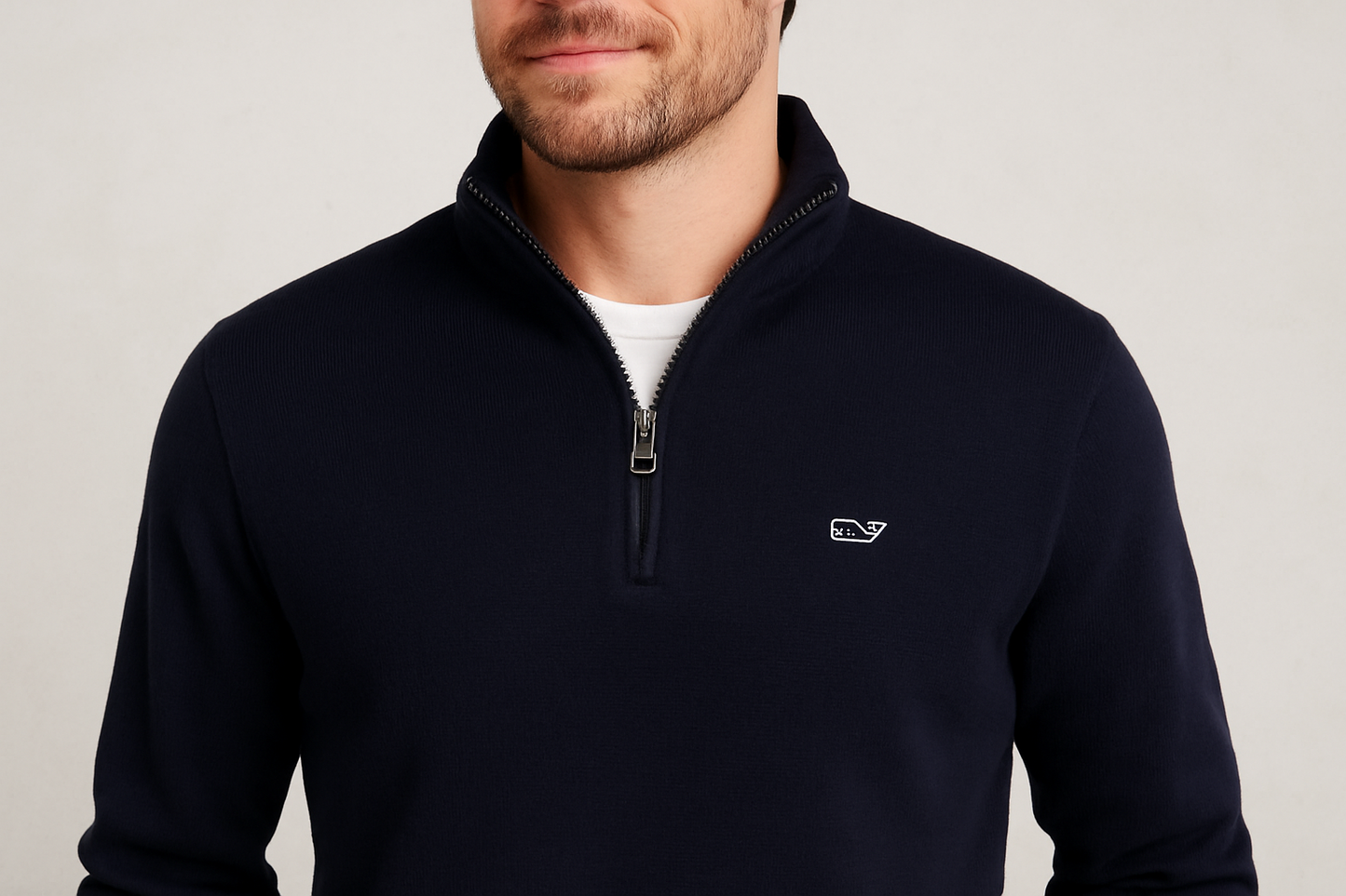 Sueter Jersey Vineyard Vines 🐳 color azul navy Tela algodón Pima Talla M