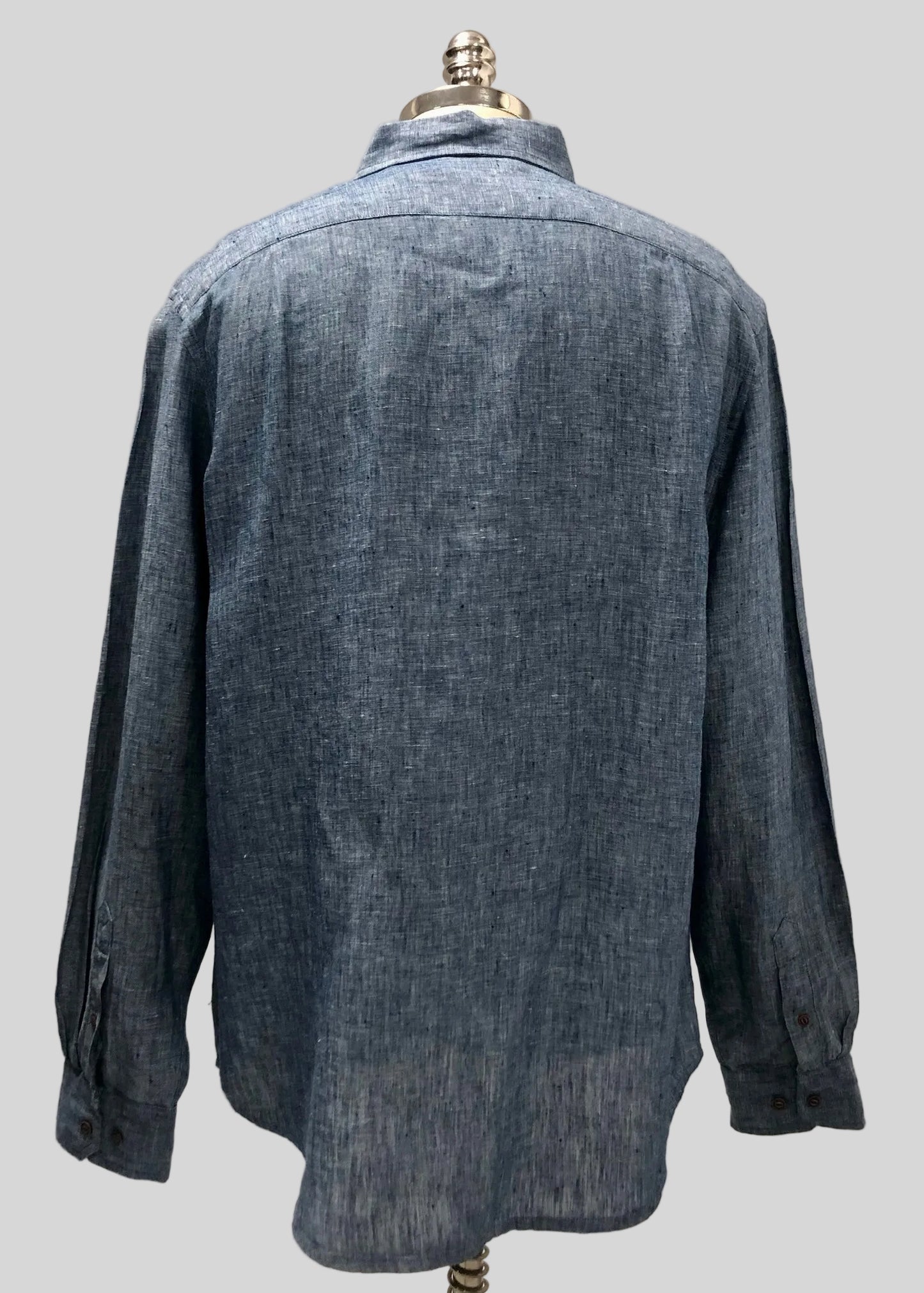Camisa de botones Nautica ⚓️ De Lino en color azul grisáceo Talla L Entalle Regular
