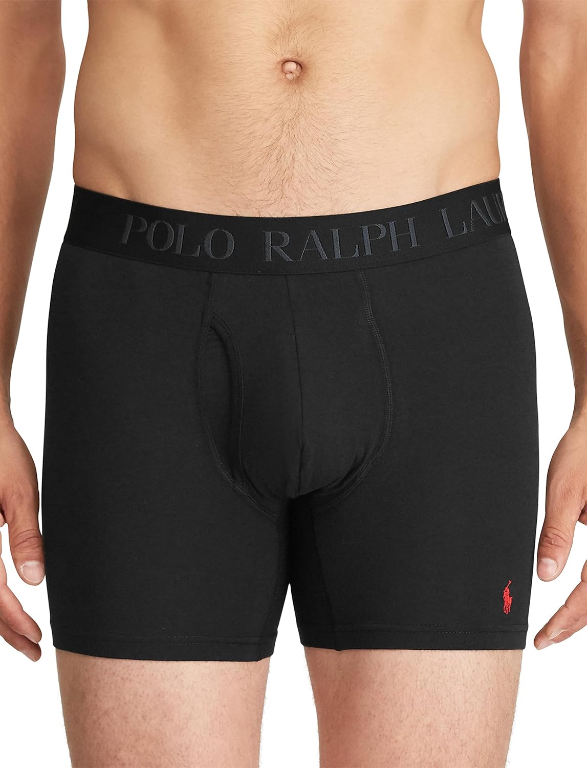 Paquete de 3 Boxer Briefs Polo Ralph Lauren 🏇🏼 4D Flex Tela algodón stretch color negro Talla L