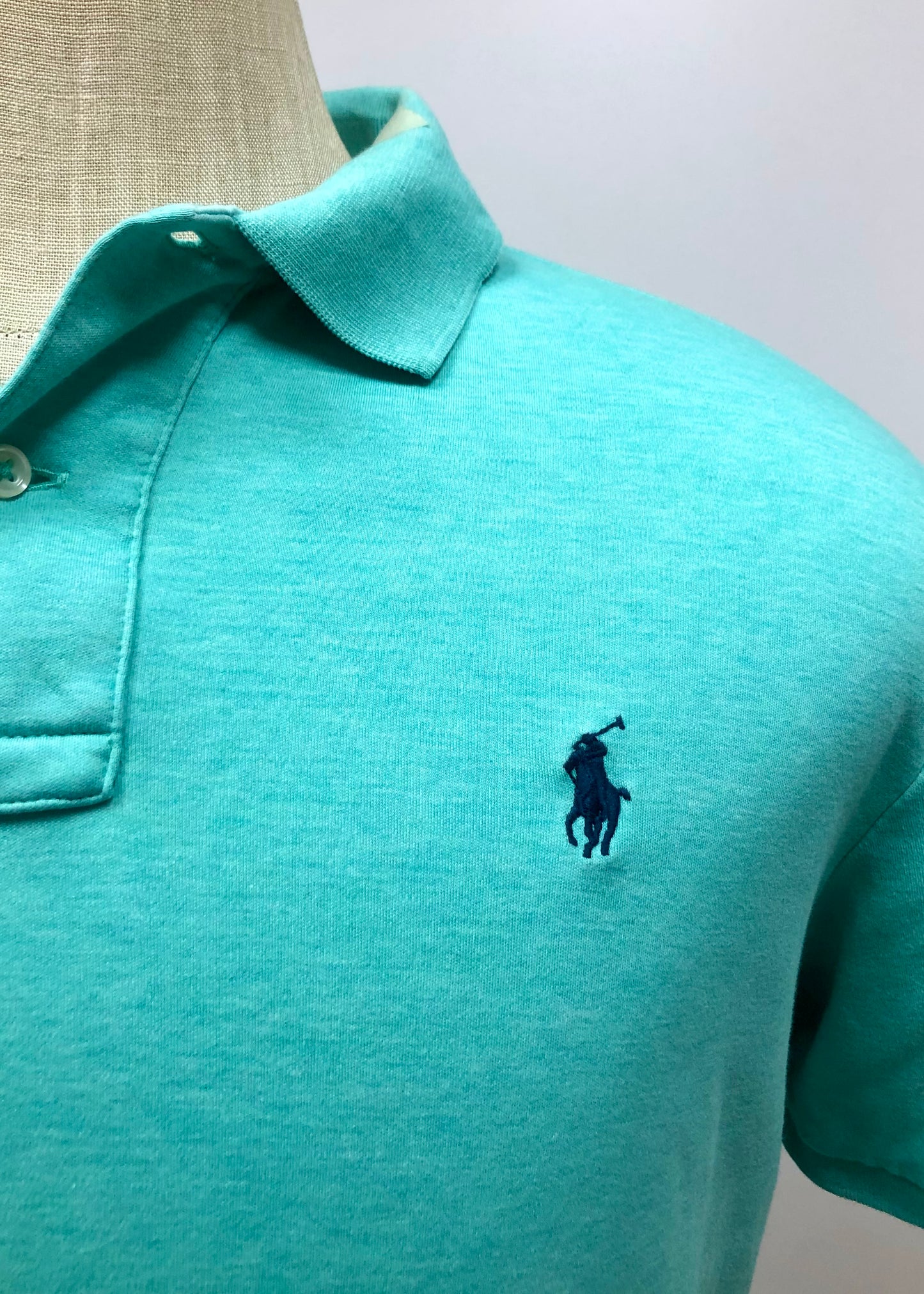 Camiseta Polo Ralph Lauren 🏇🏼 Pima color turquesa Talla S Entalle Clásico (ver descripción)