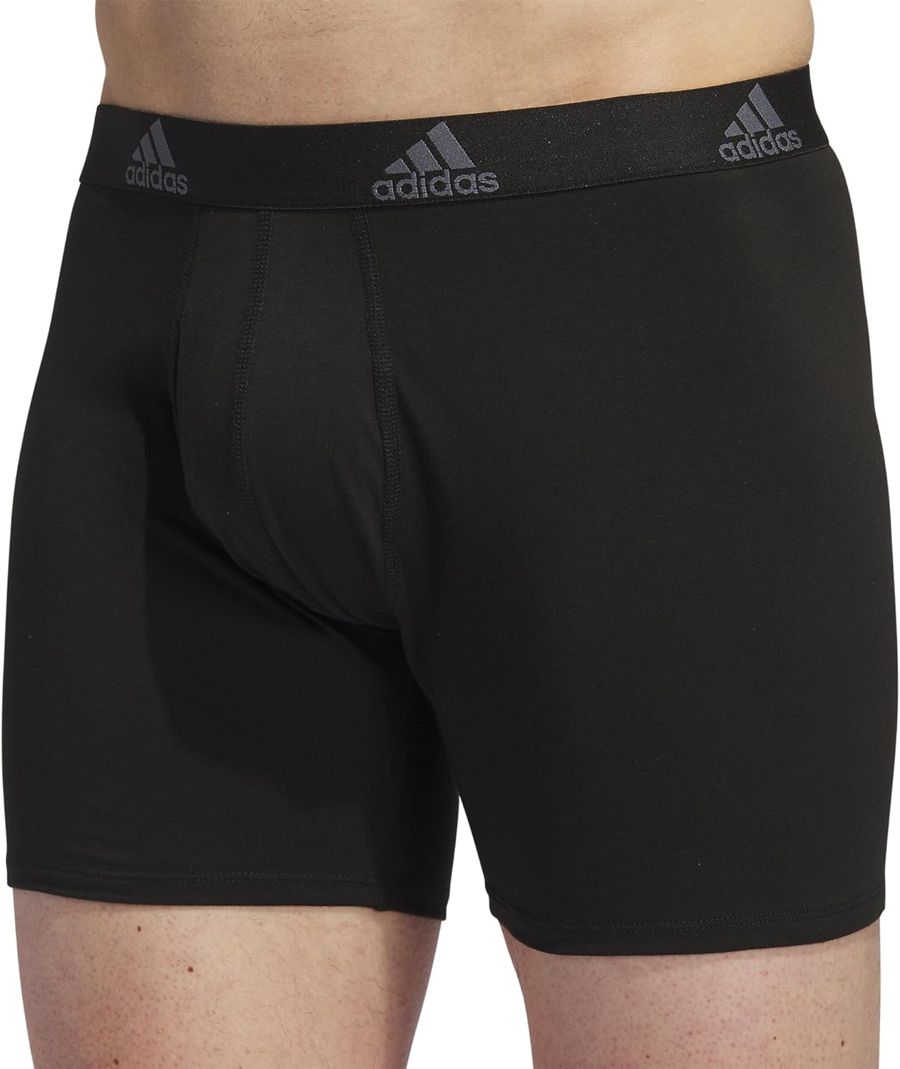 Combo de 3 Boxers Briefs Adidas Tela Performance Stretch color Negro Talla M
