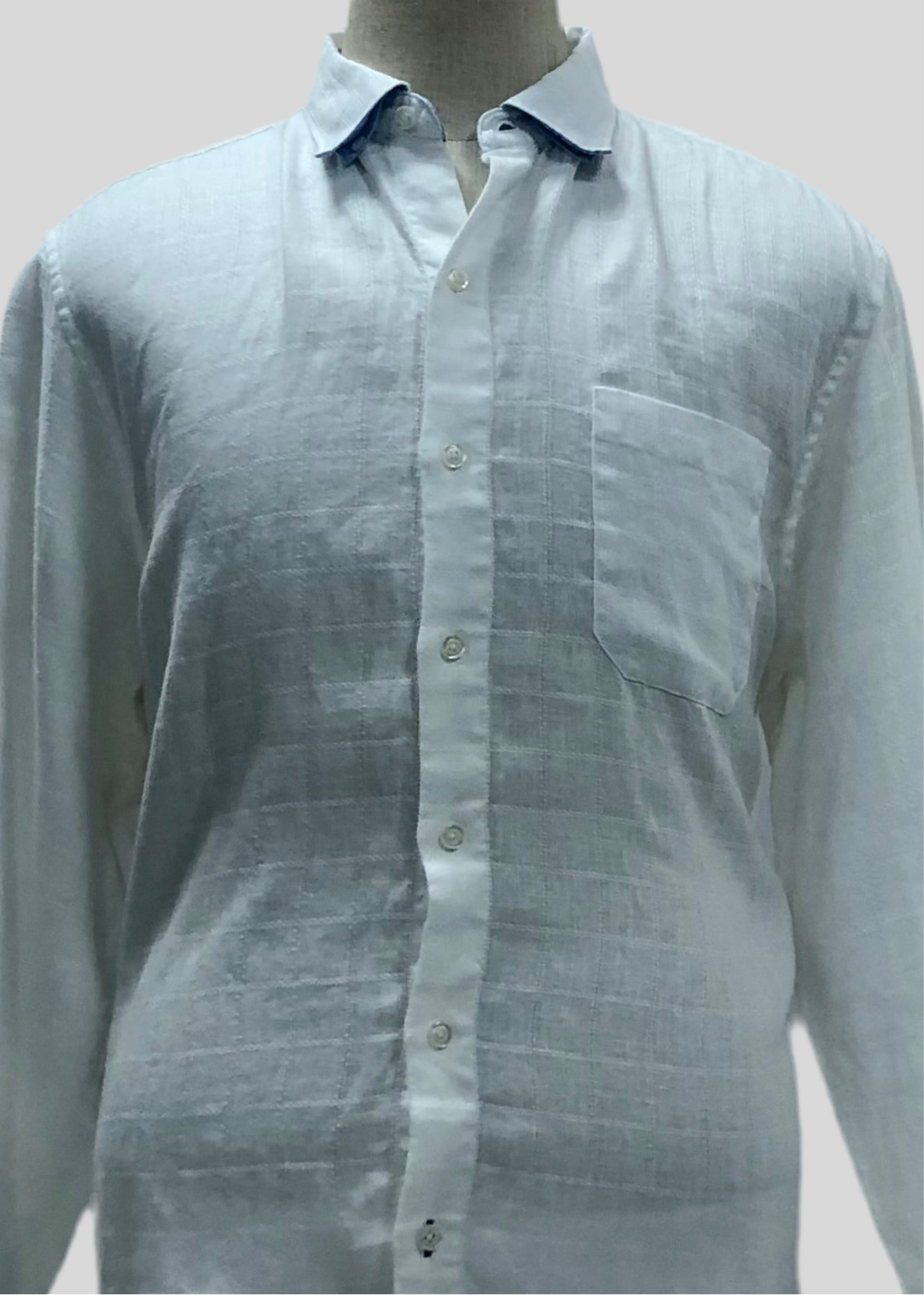 Camisa de botones Tommy Bahama 🌴 color blanco con diseño tejido Talla L Entalle Regular