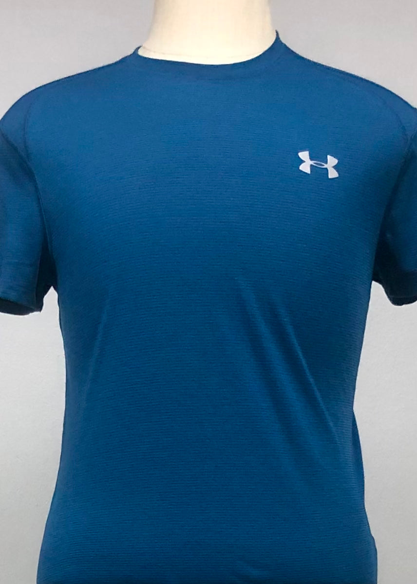 Camiseta de entrenamiento cuello redondo Under Armour 🏋🏽 color azul oscuro manga corta Talla M