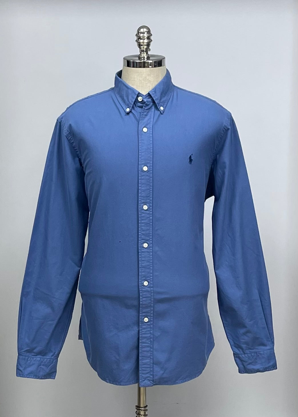 Camisa de botones Polo Ralph Lauren 🏇🏼 Oxford en color azul grisaceo Talla XL Entalle Clásico