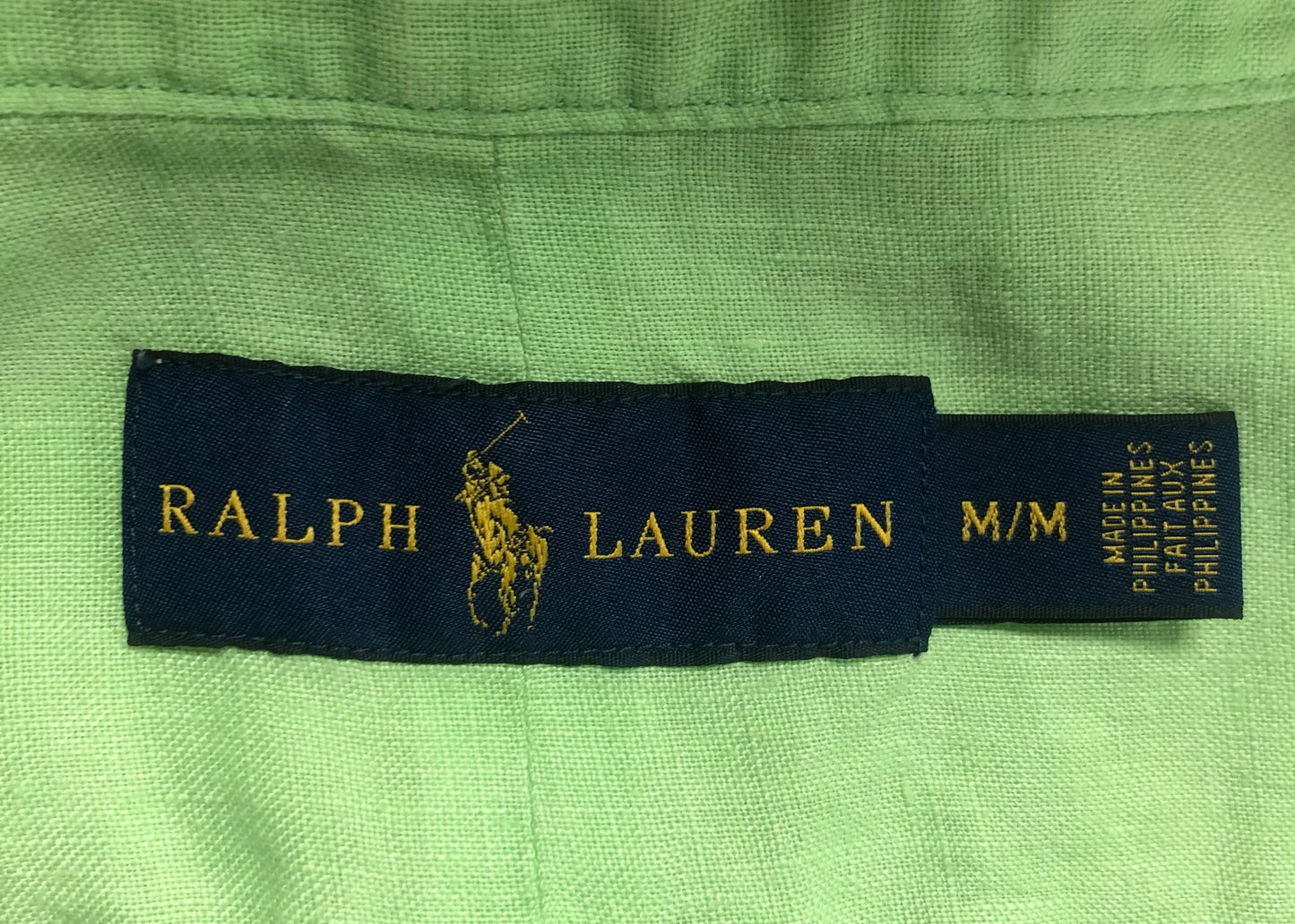 Camisa de botones Polo Ralph Lauren 🏇🏼 de Lino en color verde intenso Talla M Entalle Regular